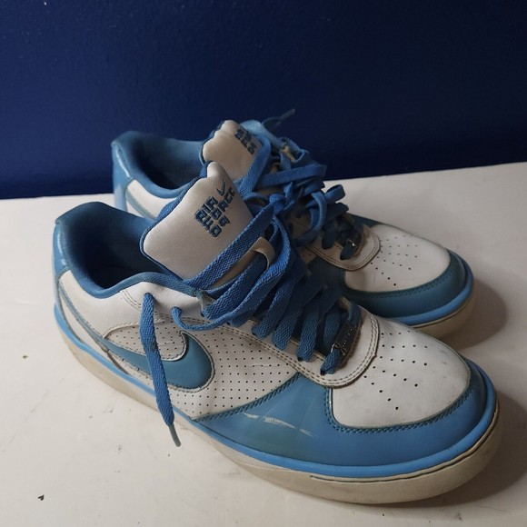 Nike Air Force 09 One White And Baby Blue 348974-141 Size Sneakers